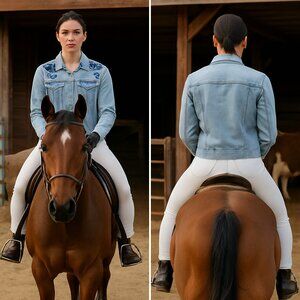Old Navy Embroidered Denim Jacket – XS